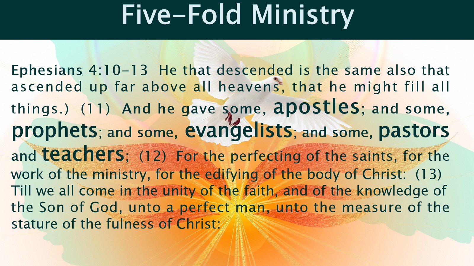 A Closer Look at The Five-Fold Ministry