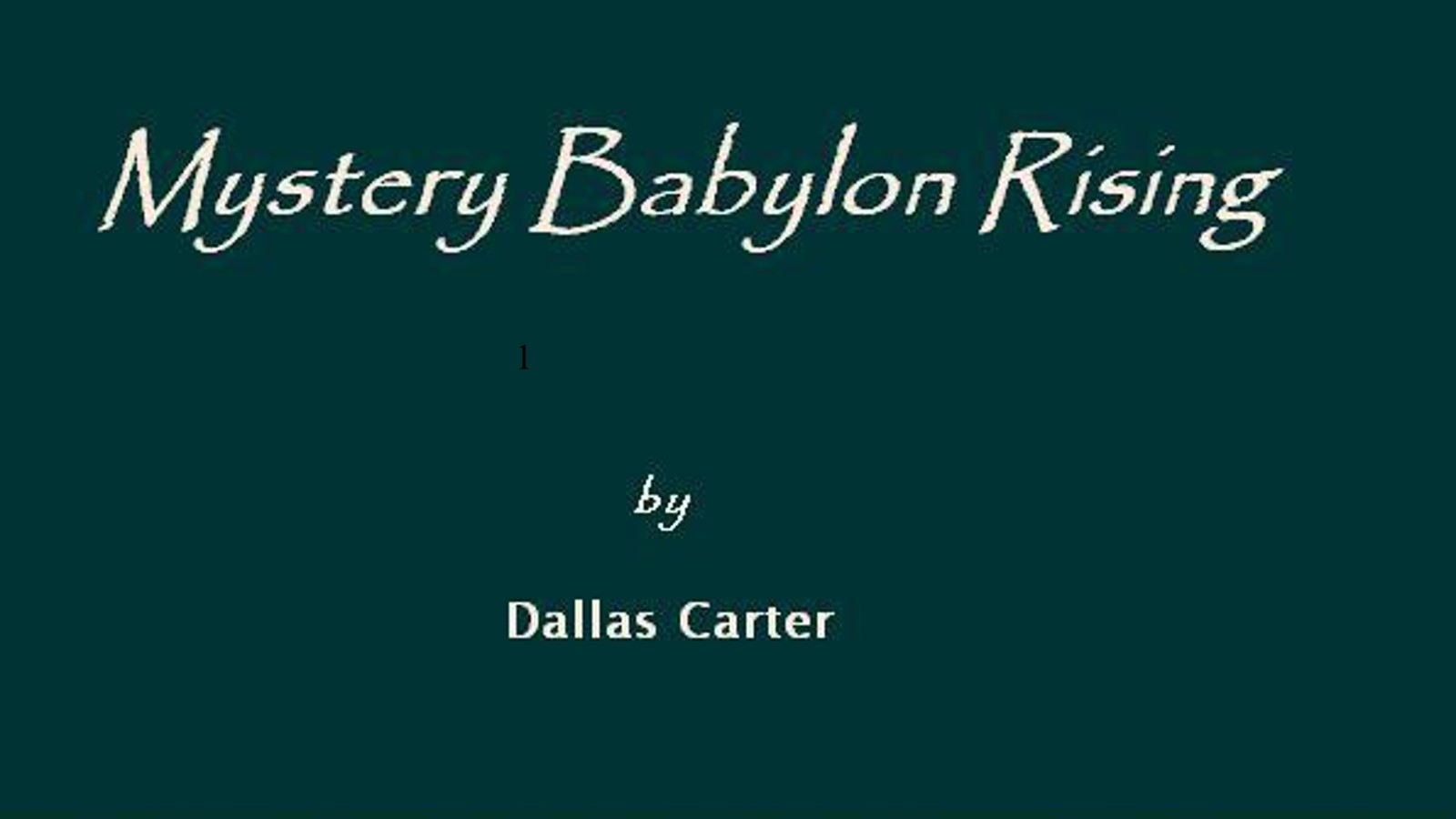 Introduction to Mystery Babylon